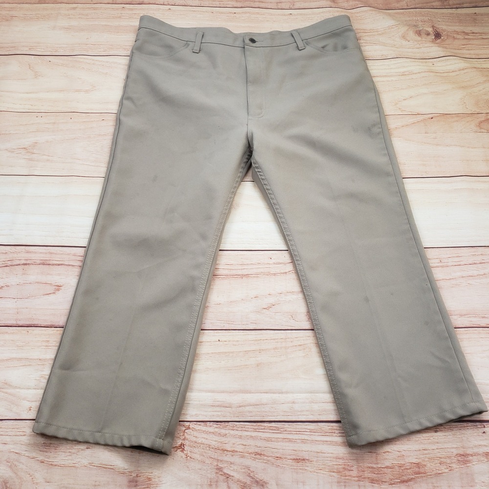 VINTAGE Wrangler Pants Womens 42x23 Khaki Straight‎ Leg Casual Workwear Trousers